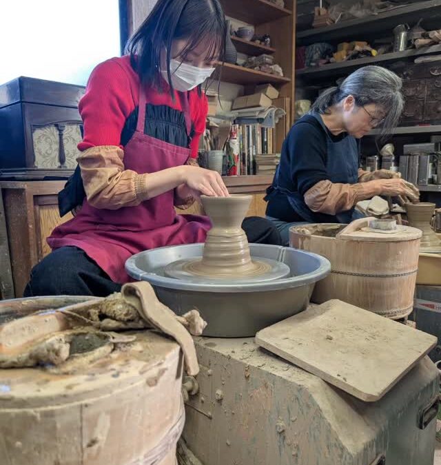 遠方から陶芸体験に来られました